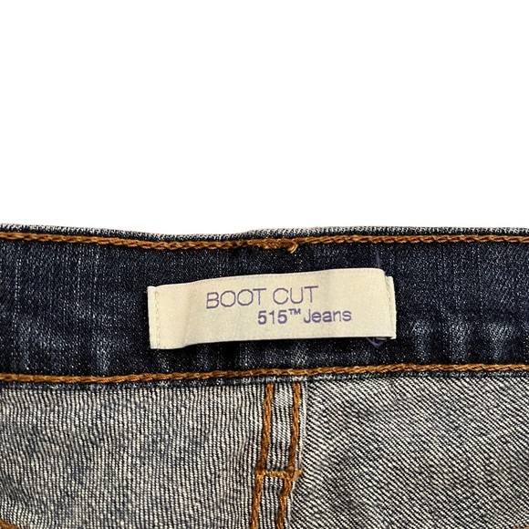 Levis 515 Jeans Bootcut Medium Wash Mid Rise Classic Denim Size 12 Short - Picture 4 of 6